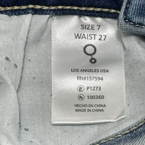 Insane Gene Mom Jeans Women Size 7 W27 High Rise Retro Relaxed Distressed Wide - Picture 9 of 10